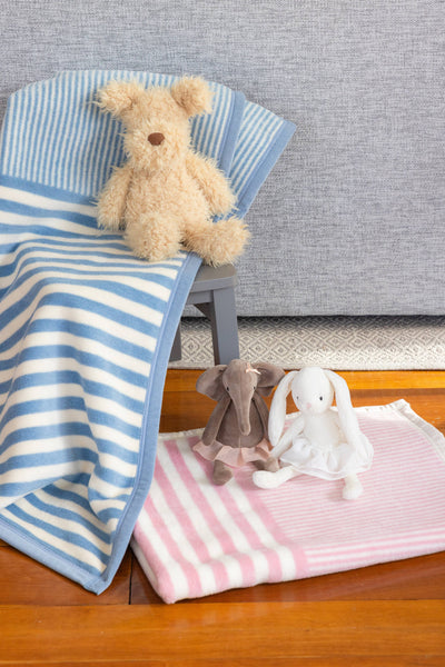 ChappyWrap Sweet Pea Stripe Blush Mini Blanket