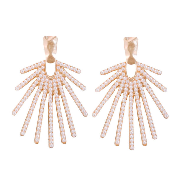 Pearl Sunburst Earrings