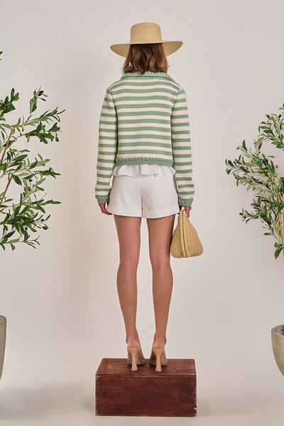 Pistachio Stripe Cardigan Arriving January 29th