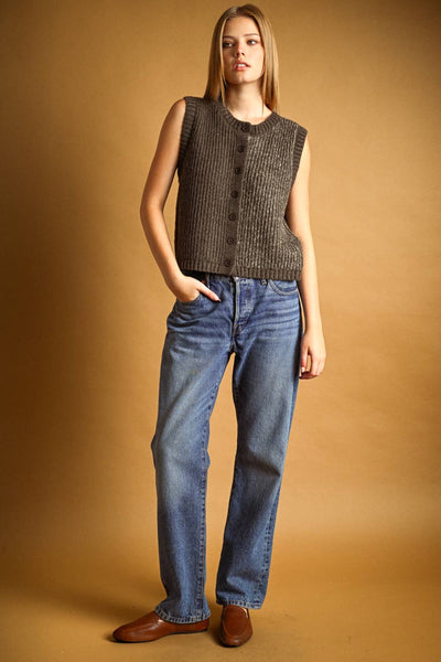Anna Sweater Vest Brown Arriving Wednesday
