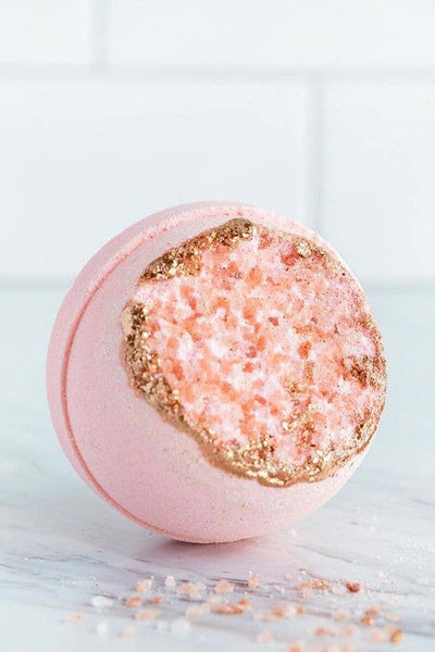 Rose Quartz Crystal Geode Bath Bomb