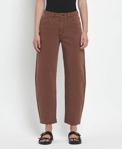 Slim Brown Barrel Jean