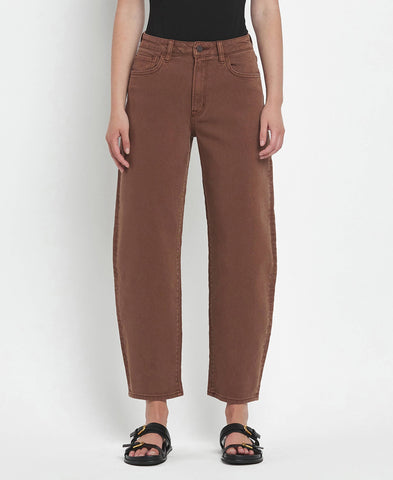 Slim Brown Barrel Jean