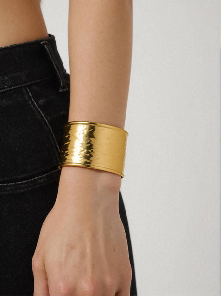 Calric Non-Tarnish Wide Cuff Bracelet