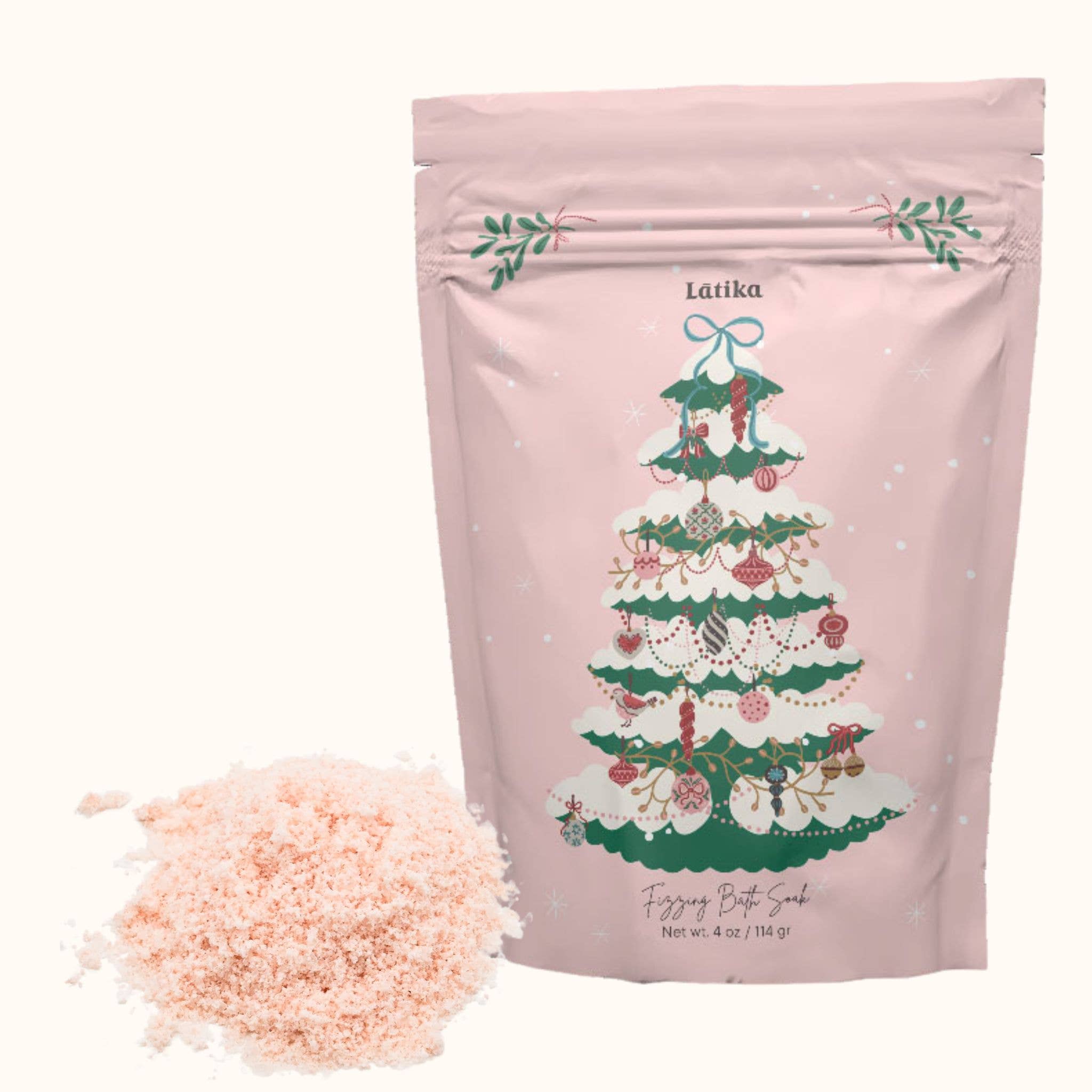 Pink Christmas Tree Bath Soak 🎄