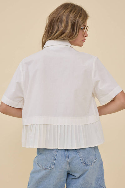 Pleated Hem Top