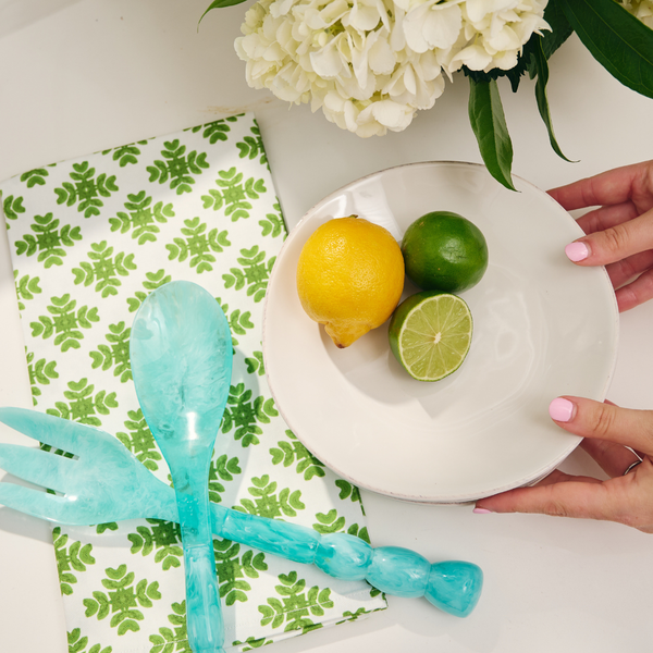 Laura Park Bermuda Salad Servers Blue