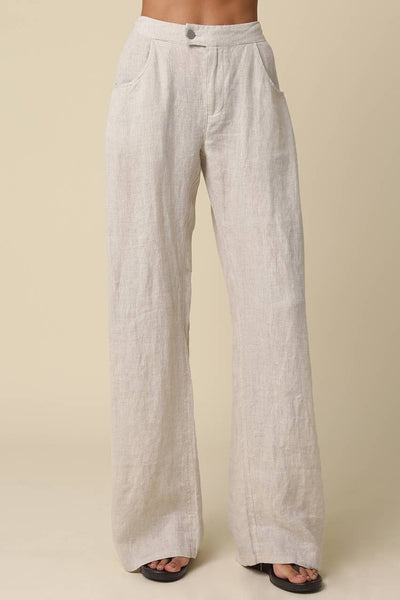 Carina Taupe Linen Pant