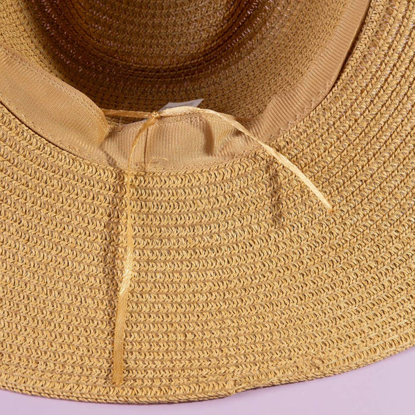 Beaded Cowrie Straw Hat KA