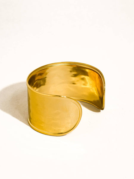 Calric Non-Tarnish Wide Cuff Bracelet