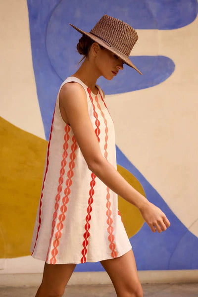 Mallory Citrus Link Shift Dress