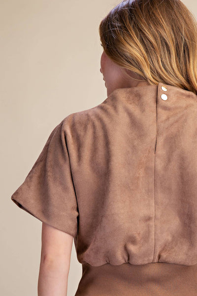 Mocha Sueded Top