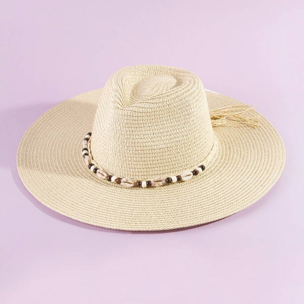 Beaded Cowrie Straw Hat IV