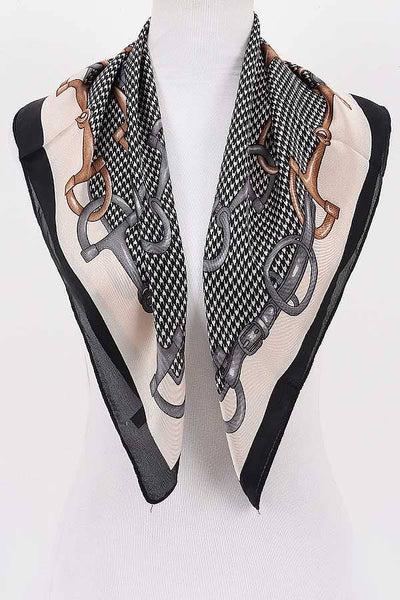 Multi Print Bandana Black