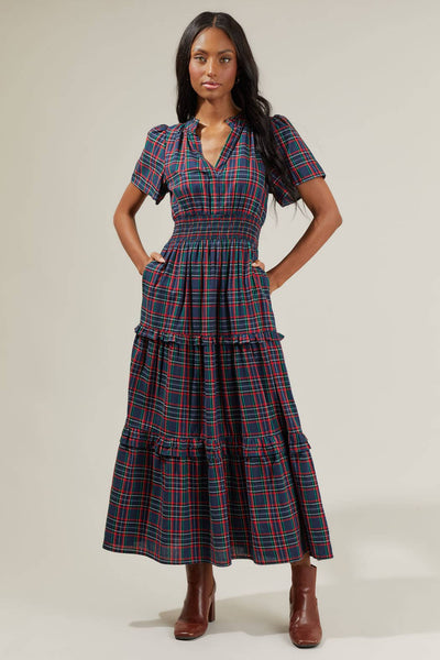 Palmer Poplin Tiered Maxi Dress