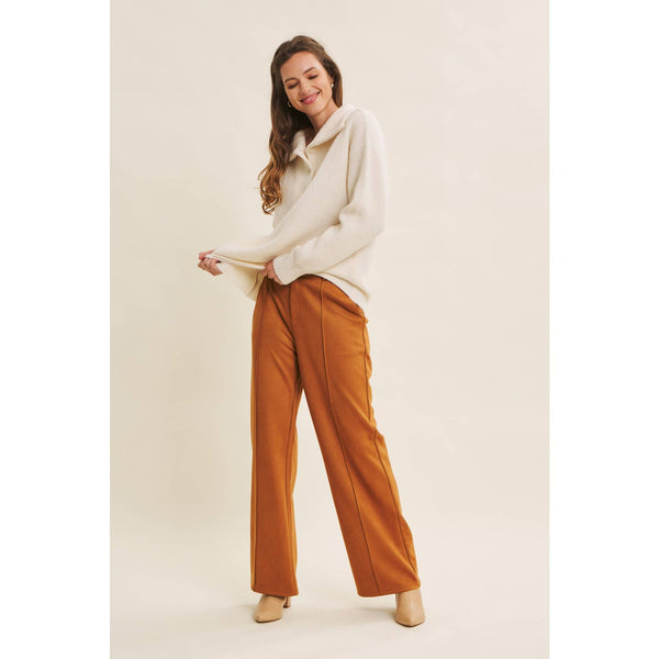 Caramel Faux Suede Pants