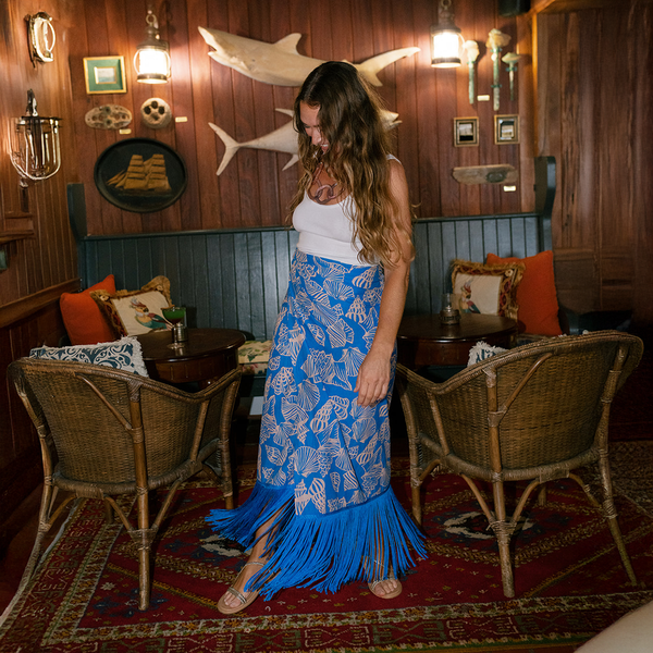 Sunshine Tienda Mermaid Ruby Fringe Sarong