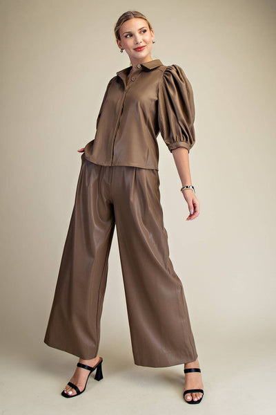High Waist Taupe Pants