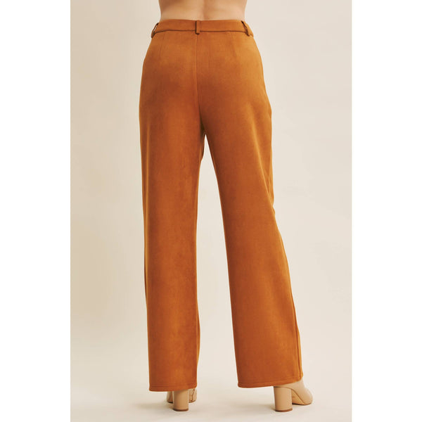 Caramel Faux Suede Pants