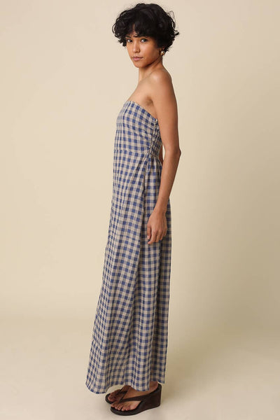 Mollie Gingham Linen Dress