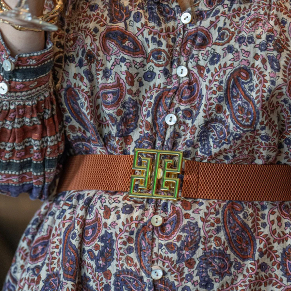 Square Greek Key Belt Buckle