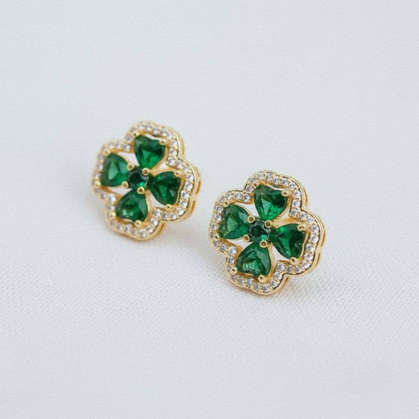 Green Clover Earrings