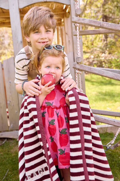 ChappyWrap - Sideline Stripe Maroon Midi Blanket: Midi