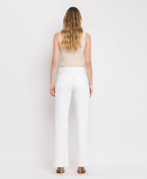 90’s High Rise Flare in Optic White