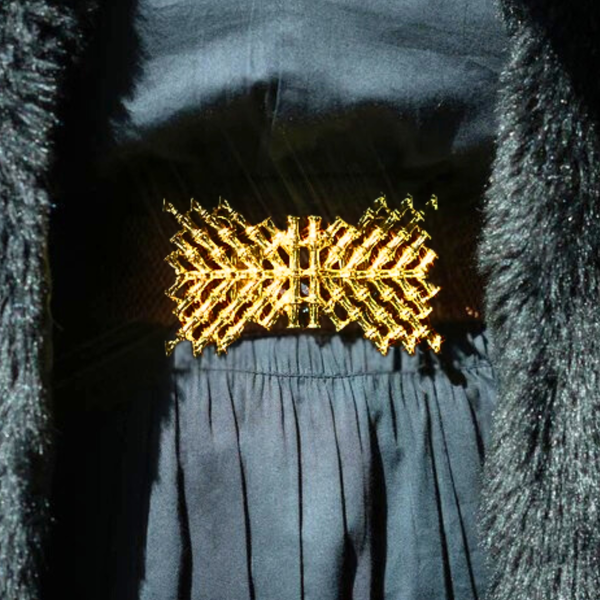 Crisscross Bamboo Belt Buckle