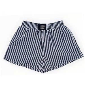 Lulu Mac Navy Striped Boxer Shorts