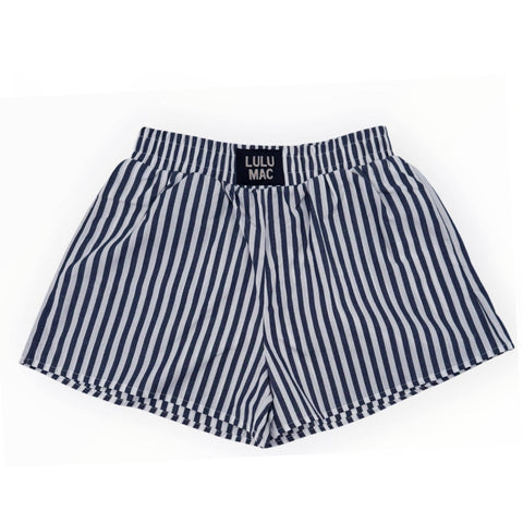 Lulu Mac Navy Striped Boxer Shorts