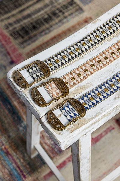 Studded Western Blue Belt