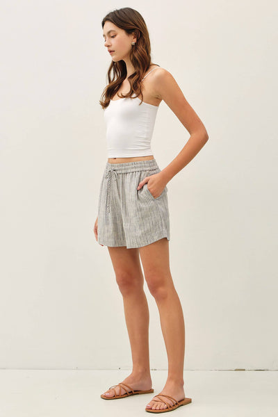 Linen Blend Slate Shorts