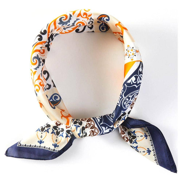 Paisley Arabesque Navy Scarf
