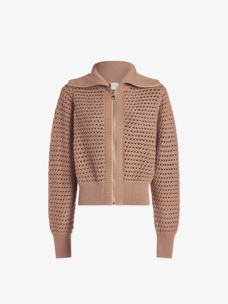 Varley Eloise Full Zip Warm Taupe