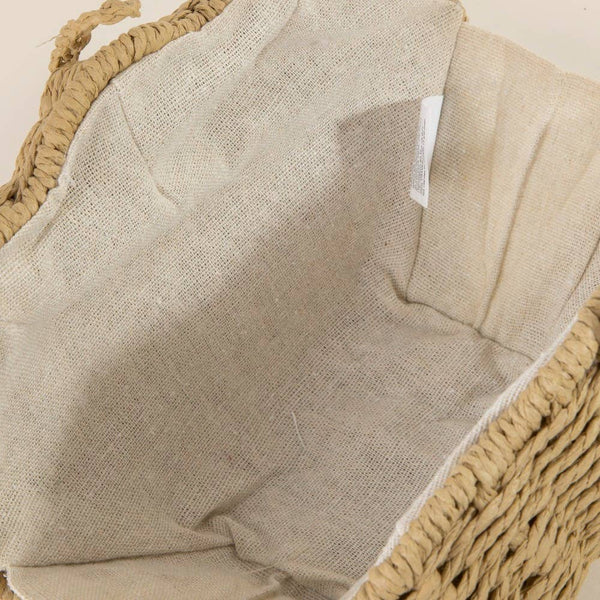 Straw Shell Braided Top Handle Bag KA