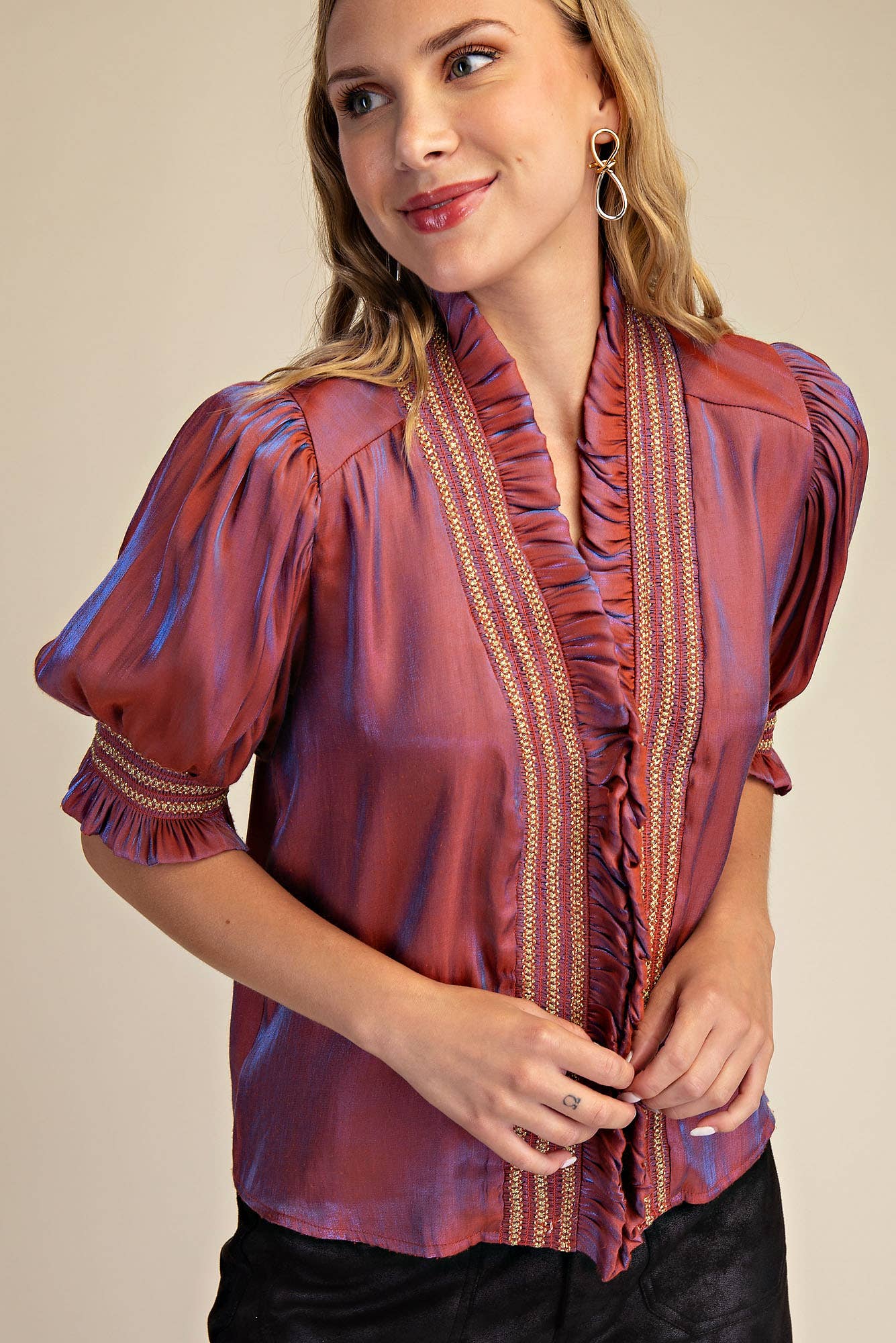 Miriam Blouse in Rust