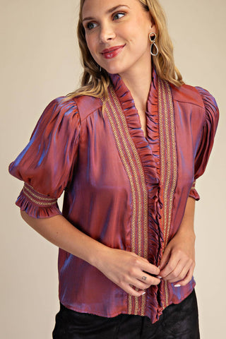 Miriam Blouse in Rust