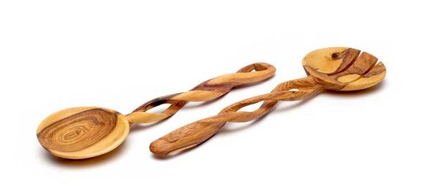 Creative Women - Olive Wood Spiral Salad Servers