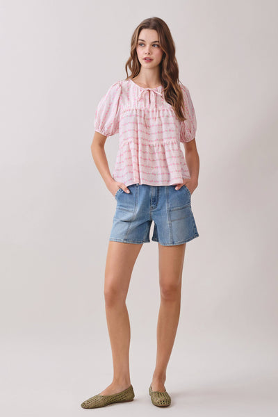 Rosebud Stripe Top
