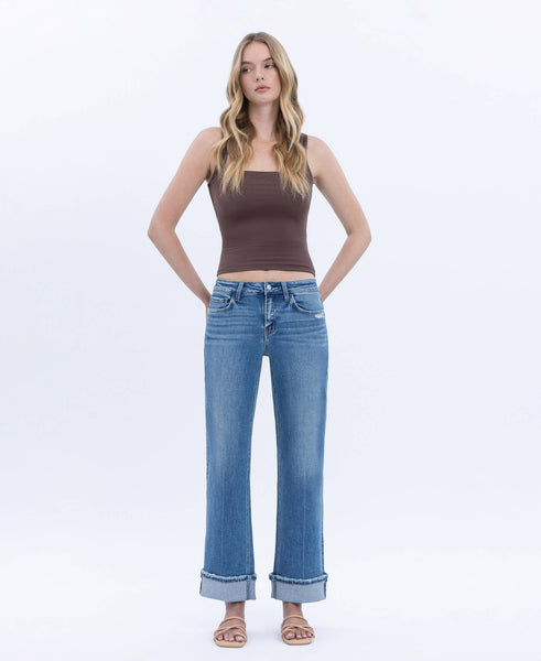 Delicate Gleam Cuffed Jeans