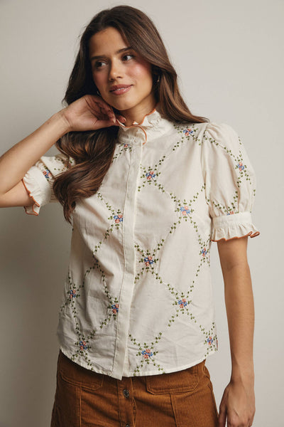 Savannah Embroidered Blouse