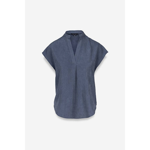 Deep Blue Silky Top