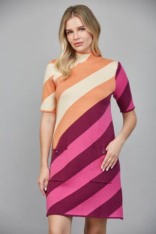 Diagonal Stripe Dress
