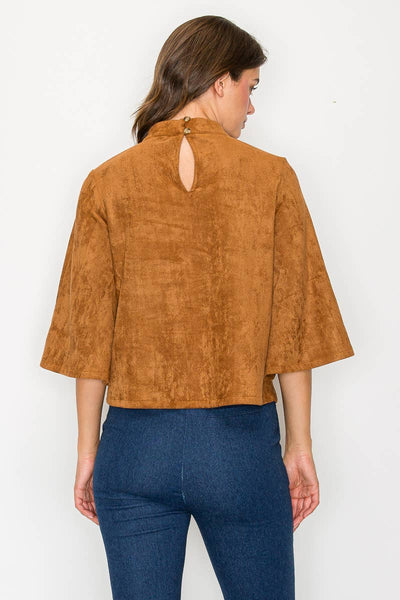 Camel Suede Top