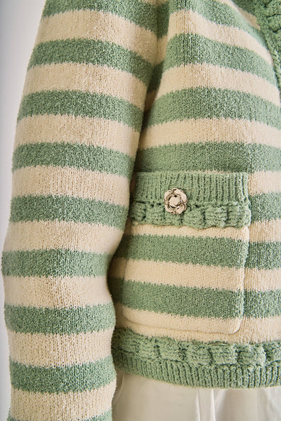 Pistachio Stripe Cardigan Arriving January 29th