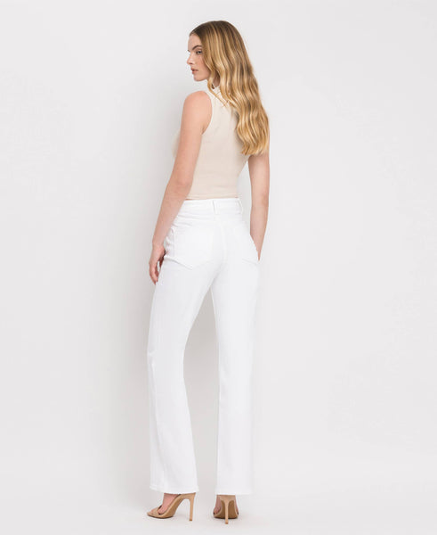 90’s High Rise Flare in Optic White