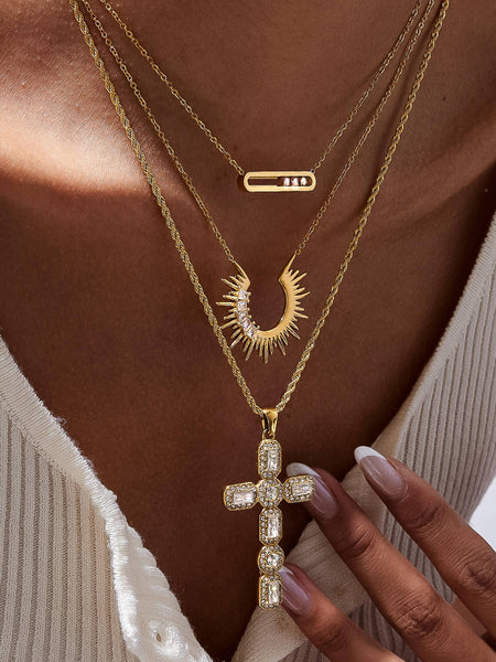 Solange Sunburst CZ Necklace