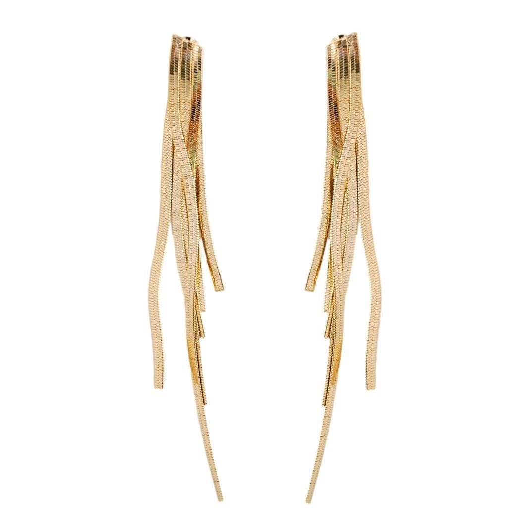 Skinny Cascading Tassel Earrings
