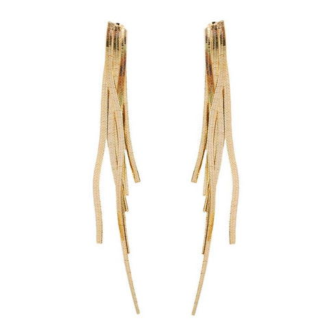 Skinny Cascading Tassel Earrings